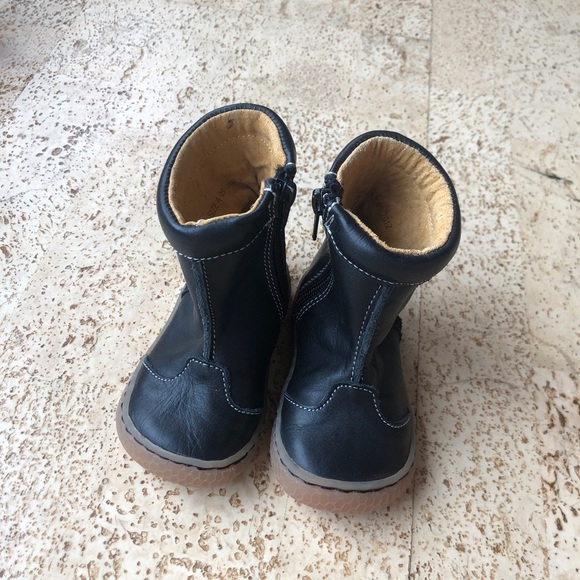 LIVIE & LUCA Black Leather Ruler Measuring Tape Boots Size 4 - Picture 5 of 5